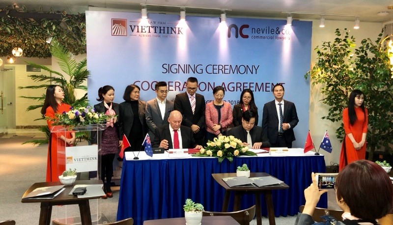 Vietthink signs the Cooperation Agreement with Nevile & Co. Commercial Lawyers (Australia)